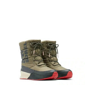 Sorel Out N About III Puffy Lace-up Waterproof Snow Boot Sage Dark Moss Size 5
